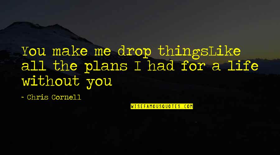 Laniado Hosp Quotes By Chris Cornell: You make me drop thingsLike all the plans
