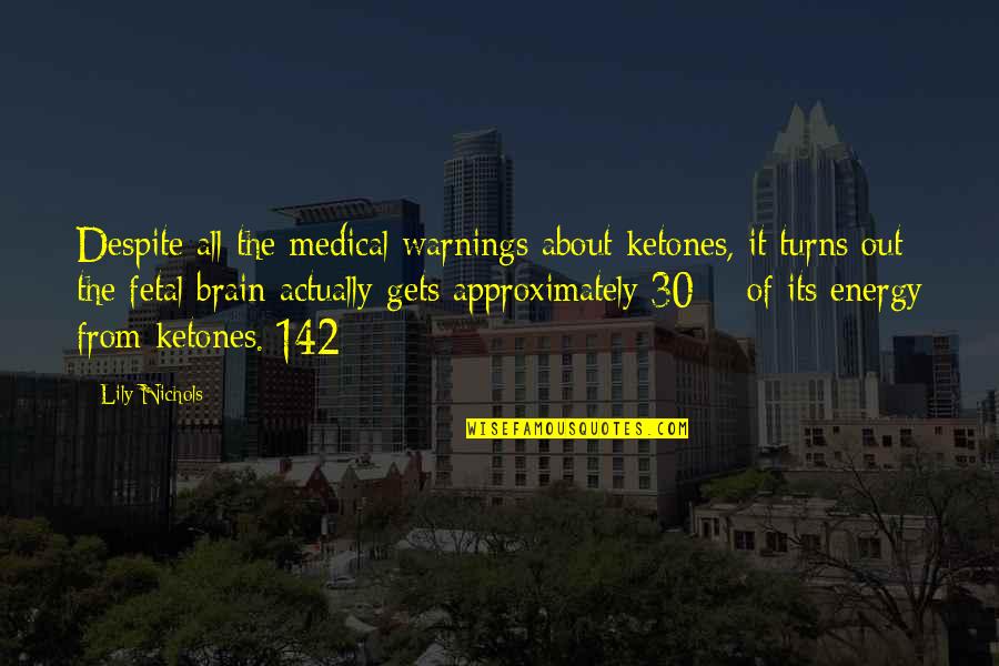 Lanimom Quotes By Lily Nichols: Despite all the medical warnings about ketones, it