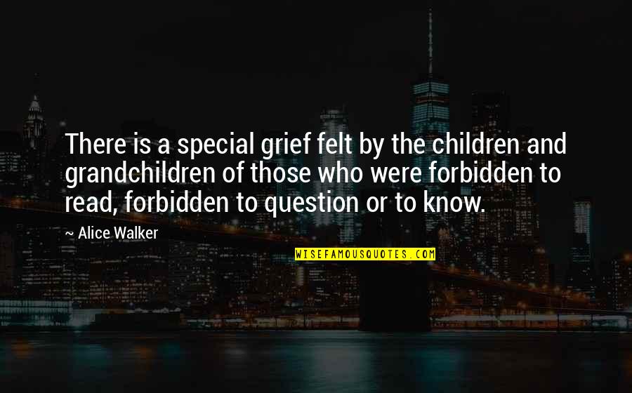 Lannies Bbq Quotes By Alice Walker: There is a special grief felt by the
