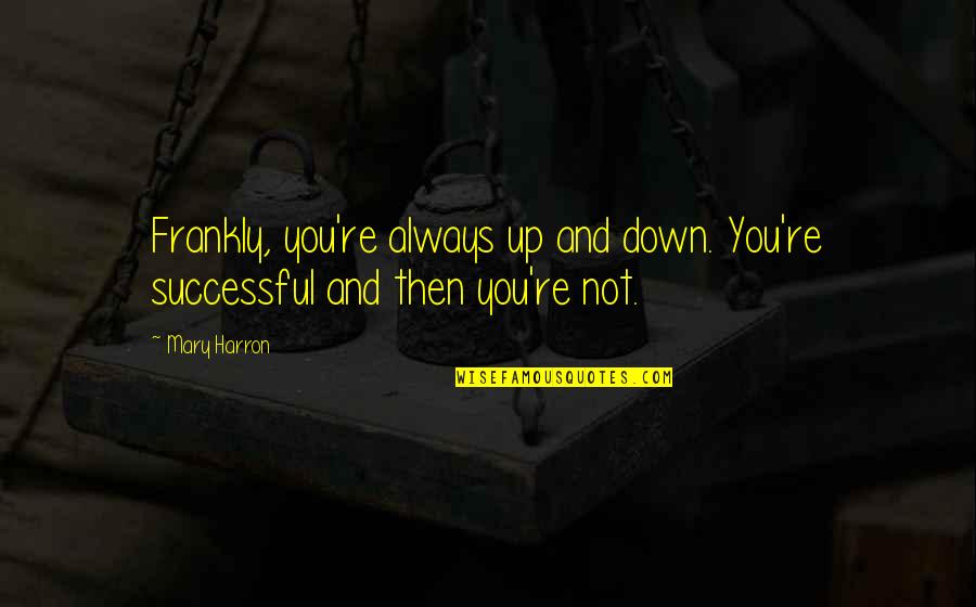 Lannonce Arte Quotes By Mary Harron: Frankly, you're always up and down. You're successful