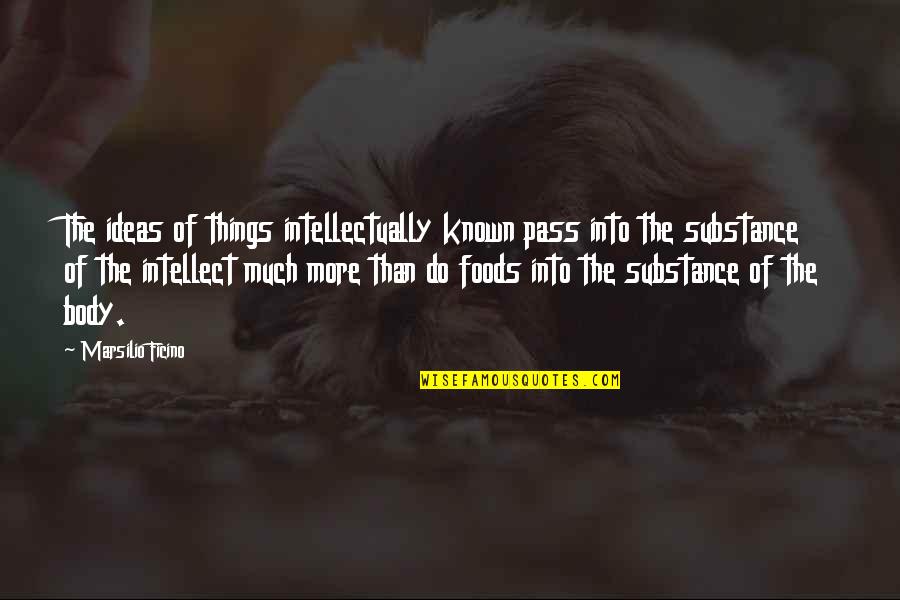 Lansering Quotes By Marsilio Ficino: The ideas of things intellectually known pass into