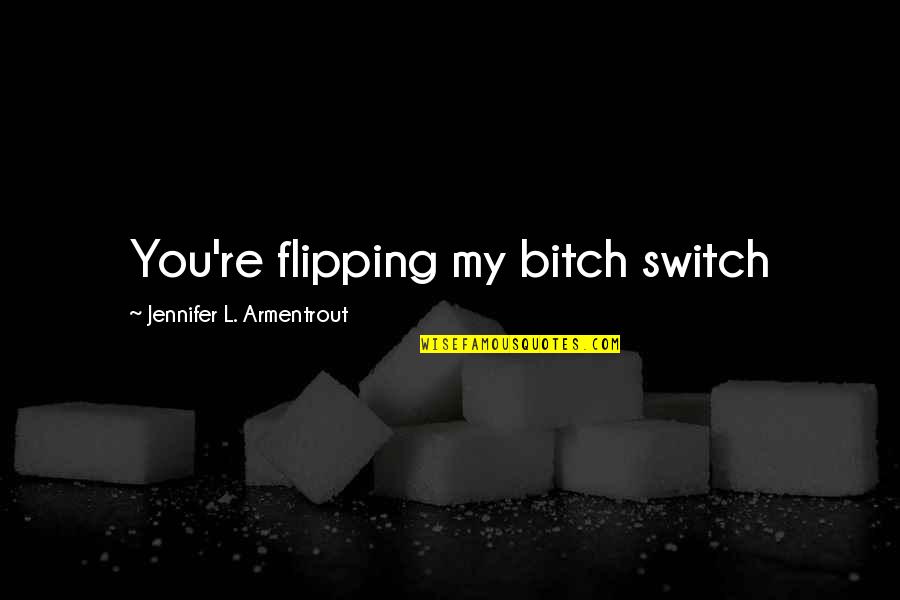 Lansink Restaurant Quotes By Jennifer L. Armentrout: You're flipping my bitch switch