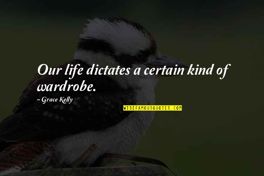 Lanterne Cu Acumulator Quotes By Grace Kelly: Our life dictates a certain kind of wardrobe. Lanterne Cu Acumulator Quotes By Grace Kelly: Our life dictates a certain kind of wardrobe.
