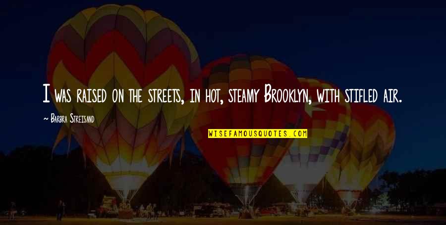 Lanterns And Love Quotes By Barbra Streisand: I was raised on the streets, in hot, Lanterns And Love Quotes By Barbra Streisand: I was raised on the streets, in hot,