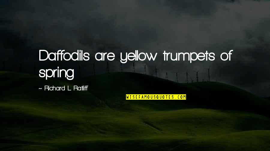 Lanting Paarlberg Quotes By Richard L. Ratliff: Daffodils are yellow trumpets of spring Lanting Paarlberg Quotes By Richard L. Ratliff: Daffodils are yellow trumpets of spring