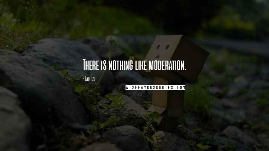Lao-Tzu quotes: There is nothing like moderation.