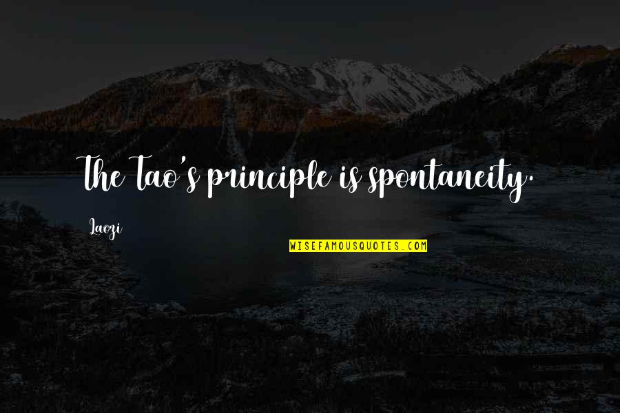 Laozi Tao Quotes By Laozi: The Tao's principle is spontaneity.