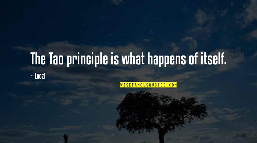 Laozi Tao Quotes By Laozi: The Tao principle is what happens of itself.