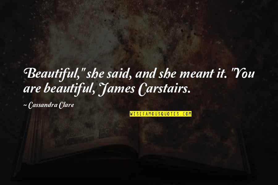 Lap Dogs For Sale Quotes By Cassandra Clare: Beautiful," she said, and she meant it. "You