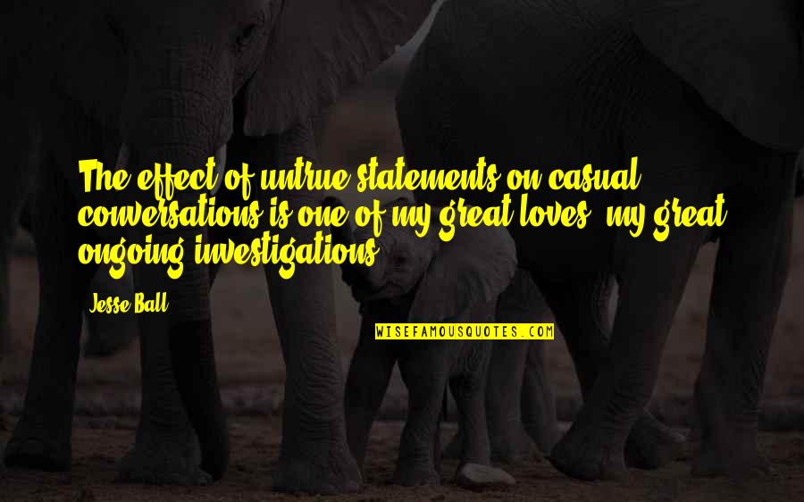 Lapidary Saw Quotes By Jesse Ball: The effect of untrue statements on casual conversations Lapidary Saw Quotes By Jesse Ball: The effect of untrue statements on casual conversations