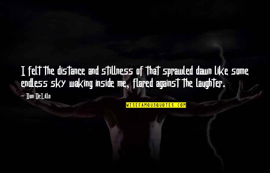 Larasati Gading Quotes By Don DeLillo: I felt the distance and stillness of that
