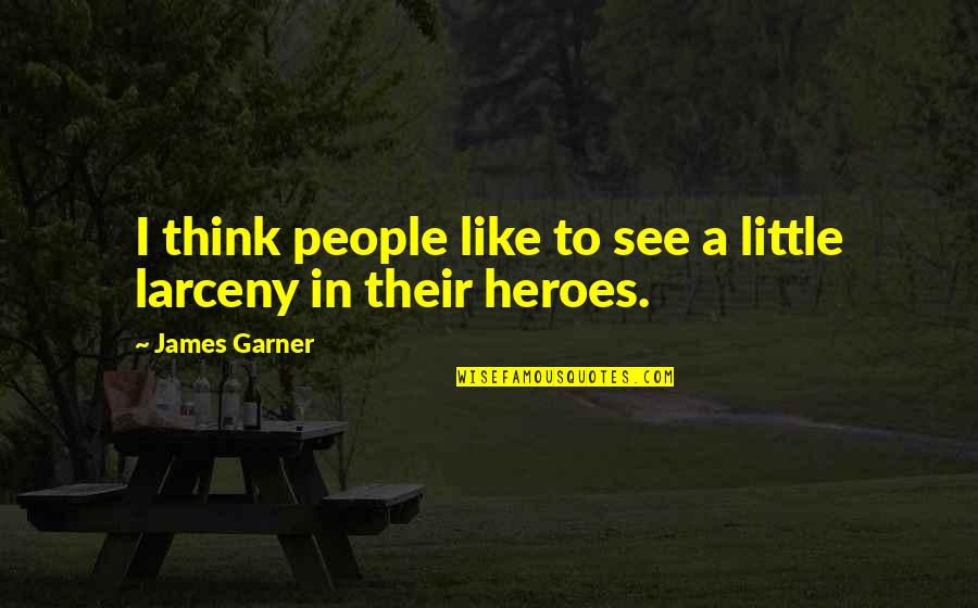 Larceny Quotes By James Garner: I think people like to see a little