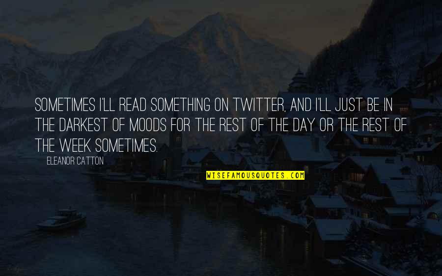 Lardennais Quotes By Eleanor Catton: Sometimes I'll read something on Twitter, and I'll Lardennais Quotes By Eleanor Catton: Sometimes I'll read something on Twitter, and I'll