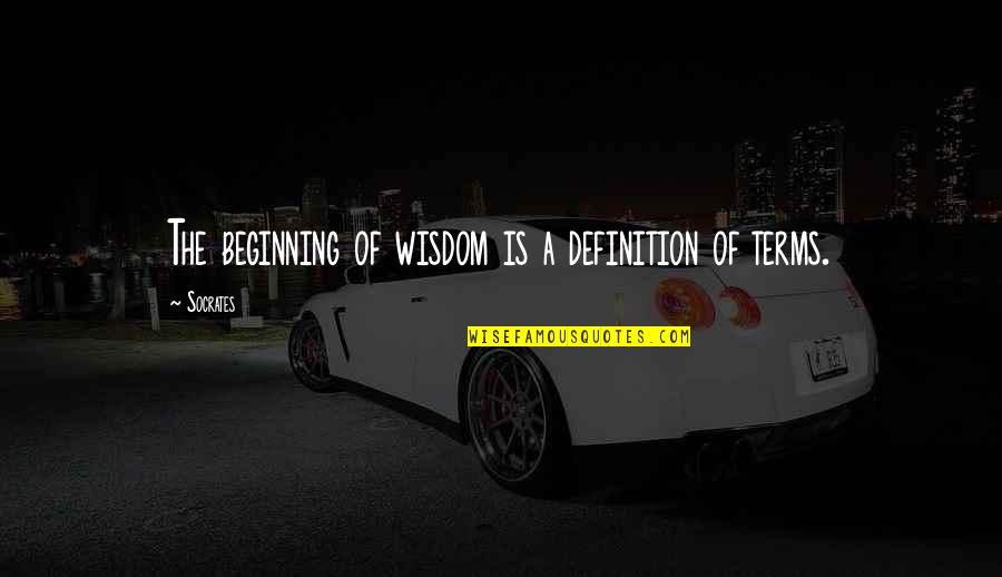 Large Canvas With Inspirational Quotes By Socrates: The beginning of wisdom is a definition of