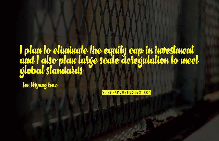 Large Scale Quotes By Lee Myung-bak: I plan to eliminate the equity cap in