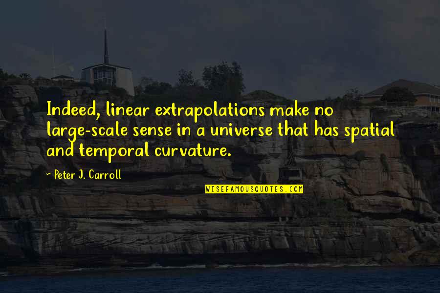 Large Scale Quotes By Peter J. Carroll: Indeed, linear extrapolations make no large-scale sense in