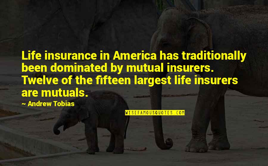 Largest Quotes By Andrew Tobias: Life insurance in America has traditionally been dominated