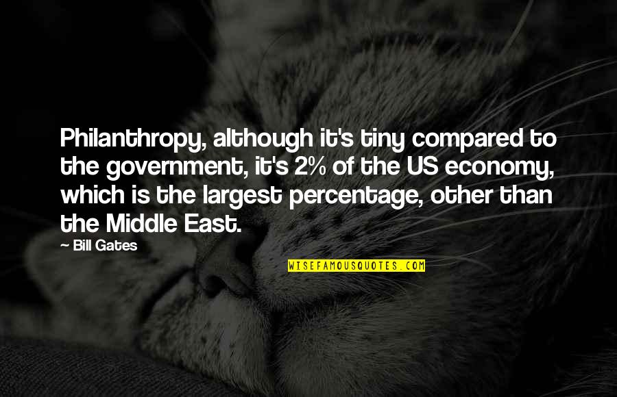 Largest Quotes By Bill Gates: Philanthropy, although it's tiny compared to the government,