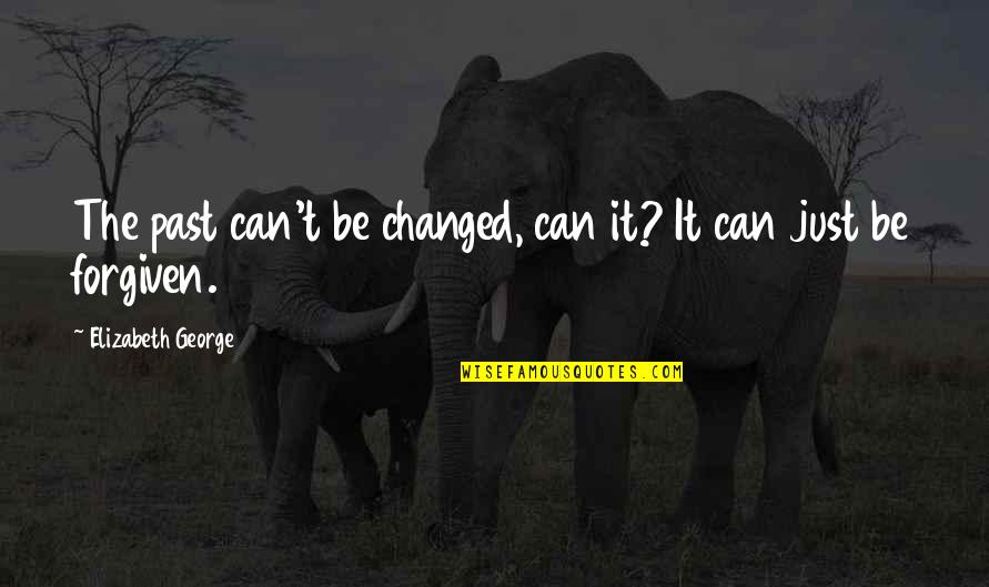 Larron And Lahmard Quotes By Elizabeth George: The past can't be changed, can it? It Larron And Lahmard Quotes By Elizabeth George: The past can't be changed, can it? It