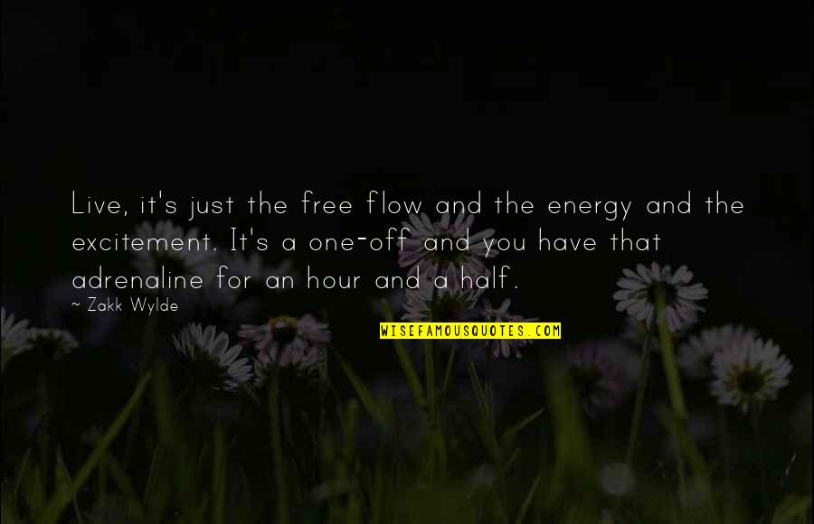 Larry Barretto Quotes By Zakk Wylde: Live, it's just the free flow and the Larry Barretto Quotes By Zakk Wylde: Live, it's just the free flow and the