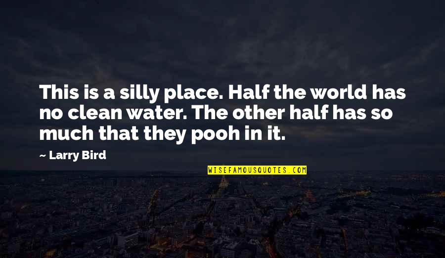 Larry Bird Quotes By Larry Bird: This is a silly place. Half the world Larry Bird Quotes By Larry Bird: This is a silly place. Half the world