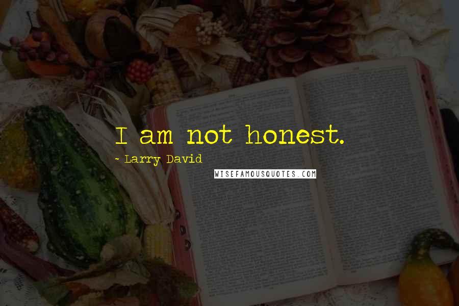 Larry David quotes: I am not honest.