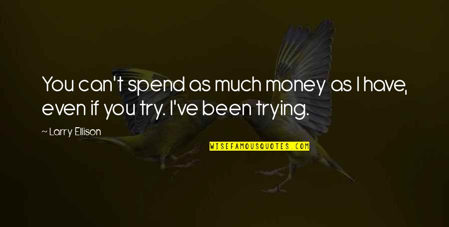 Larry Ellison Quotes By Larry Ellison: You can't spend as much money as I