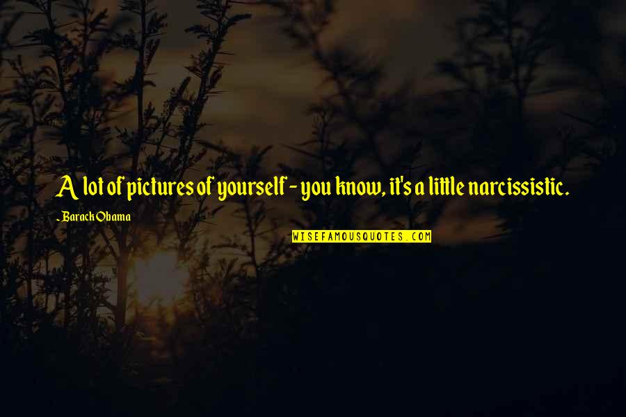 Lasaundra Hall Quotes By Barack Obama: A lot of pictures of yourself - you