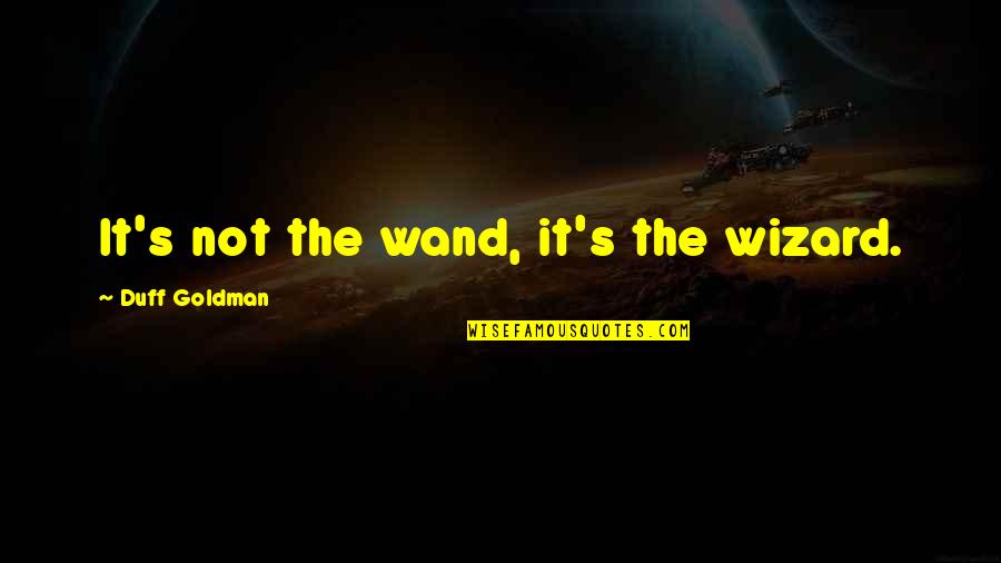 Lasciviousness Mean Quotes By Duff Goldman: It's not the wand, it's the wizard.