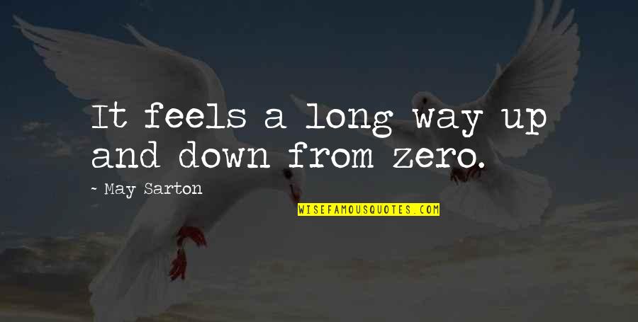 Lasersonline Quotes By May Sarton: It feels a long way up and down Lasersonline Quotes By May Sarton: It feels a long way up and down
