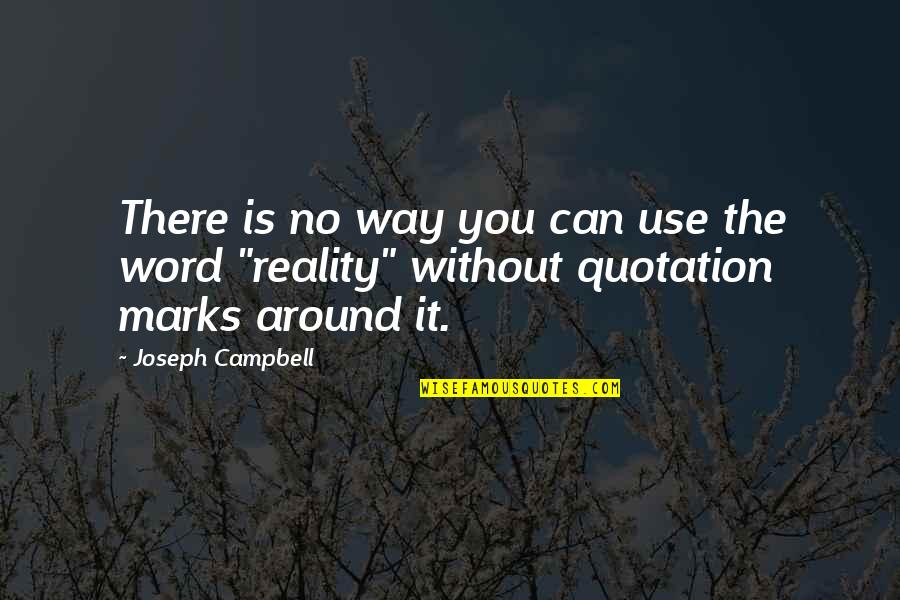 Lashing Out In Anger Quotes By Joseph Campbell: There is no way you can use the