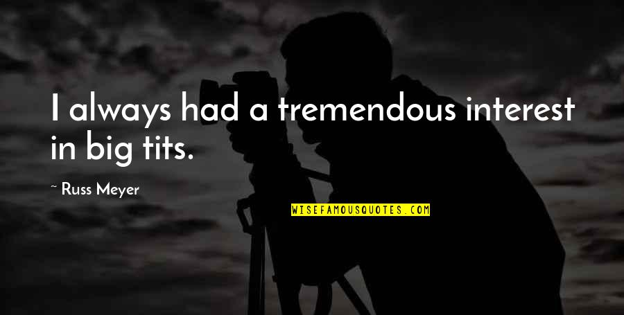 Lashkari Export Quotes By Russ Meyer: I always had a tremendous interest in big