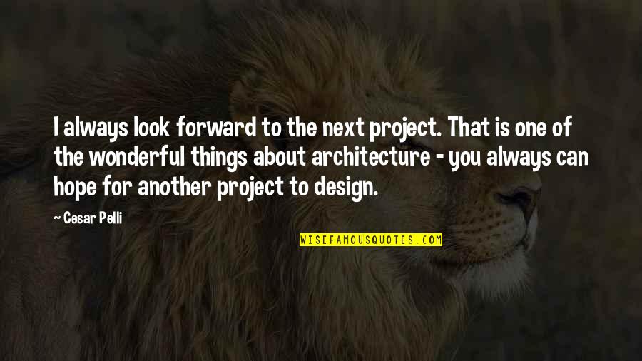 Last Christmas I Gave You My Heart Funny Quotes By Cesar Pelli: I always look forward to the next project.