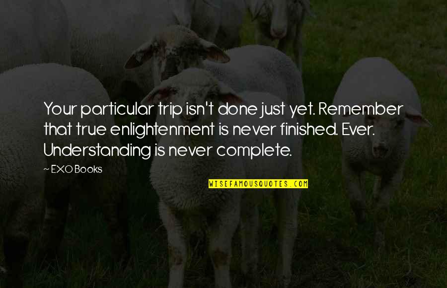 Last Day Of Trip Quotes By EXO Books: Your particular trip isn't done just yet. Remember