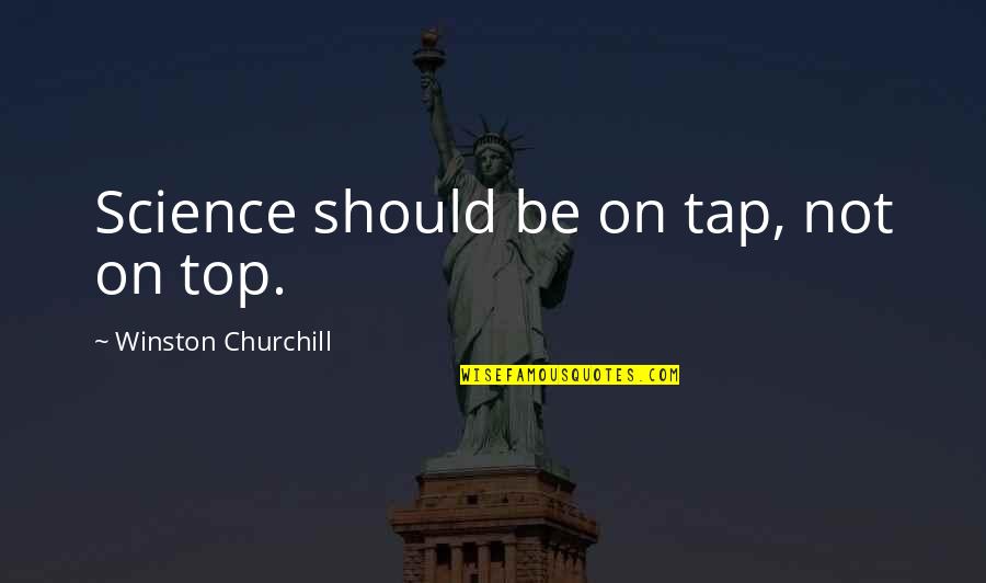 Last Day Of Work Humor Quotes By Winston Churchill: Science should be on tap, not on top.