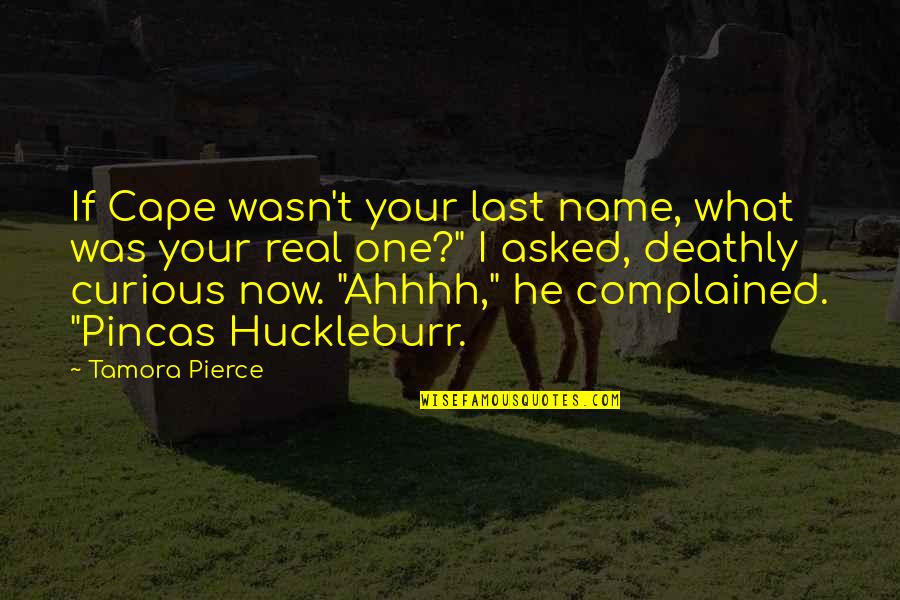 Last Name Quotes By Tamora Pierce: If Cape wasn't your last name, what was