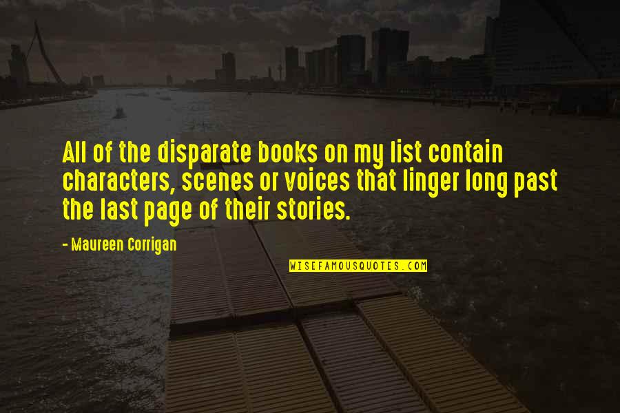 Last Page Quotes By Maureen Corrigan: All of the disparate books on my list