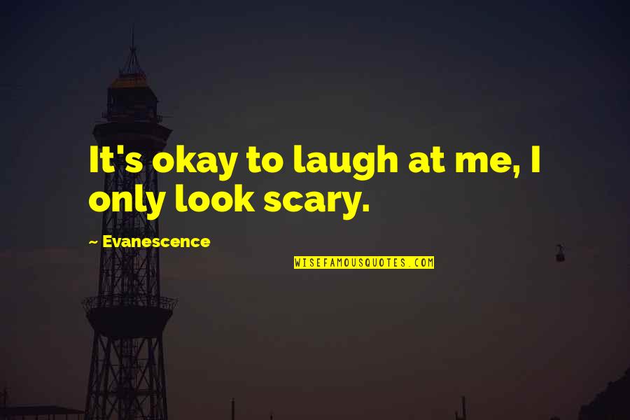 Last Respects Quotes By Evanescence: It's okay to laugh at me, I only