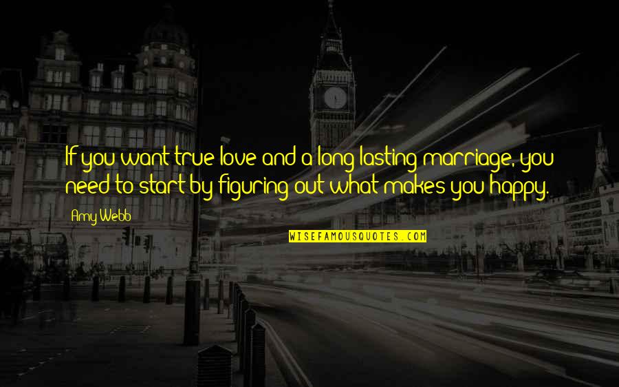 Lasting Marriage Quotes By Amy Webb: If you want true love and a long-lasting