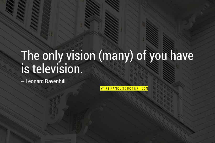 Laszlo Moholy-nagy Famous Quotes By Leonard Ravenhill: The only vision (many) of you have is