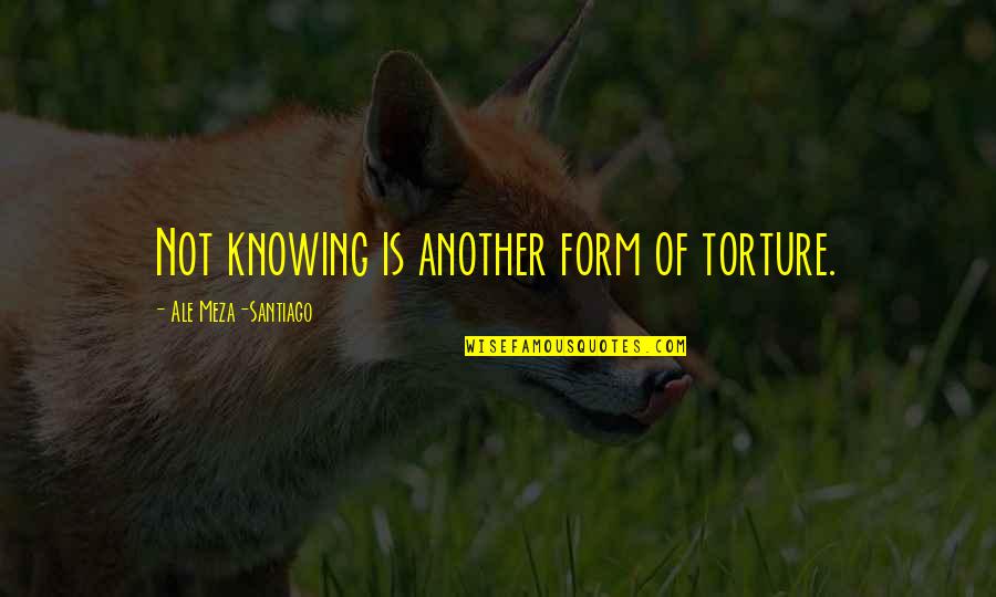 Late Starts Quotes By Ale Meza-Santiago: Not knowing is another form of torture.