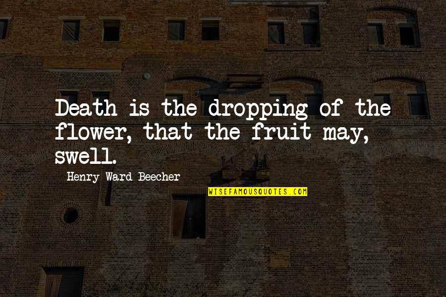 Latencia Significado Quotes By Henry Ward Beecher: Death is the dropping of the flower, that Latencia Significado Quotes By Henry Ward Beecher: Death is the dropping of the flower, that