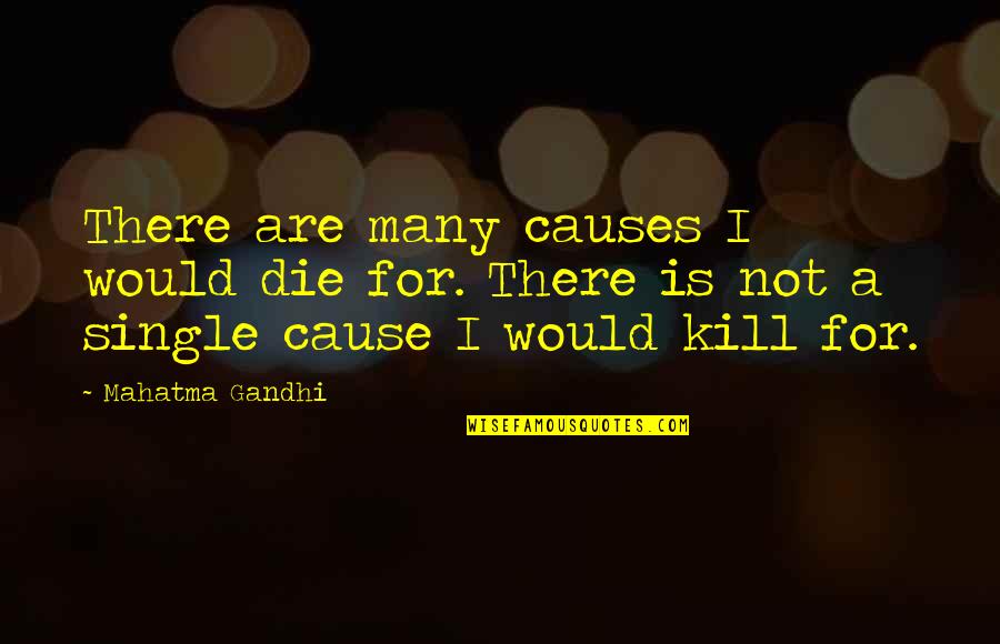 Latetes Quotes By Mahatma Gandhi: There are many causes I would die for.