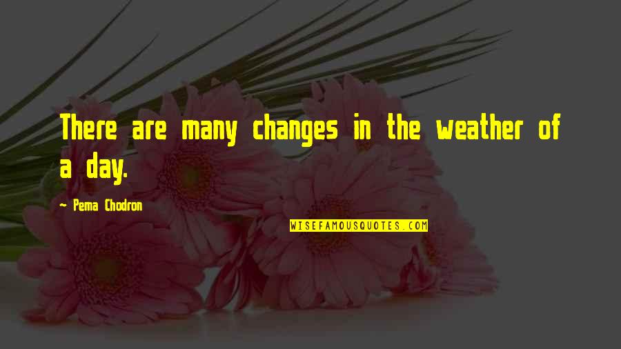 Latex German Quotes By Pema Chodron: There are many changes in the weather of
