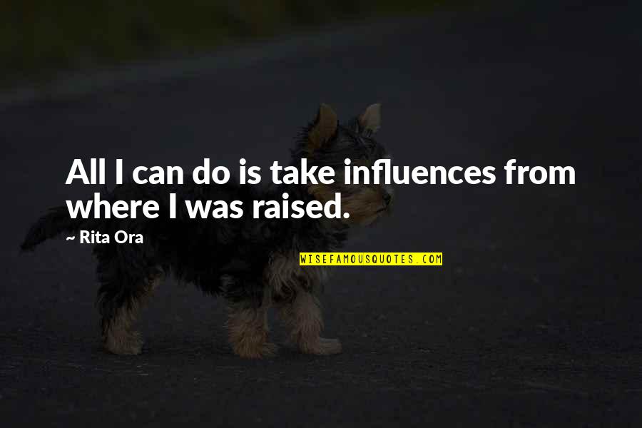 Lathi Mp3 Quotes By Rita Ora: All I can do is take influences from