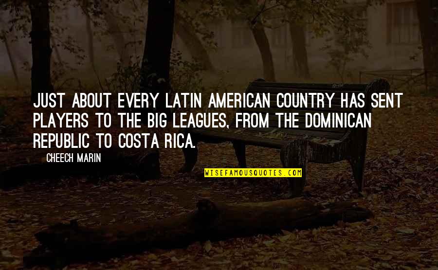 Latin American Quotes By Cheech Marin: Just about every Latin American country has sent