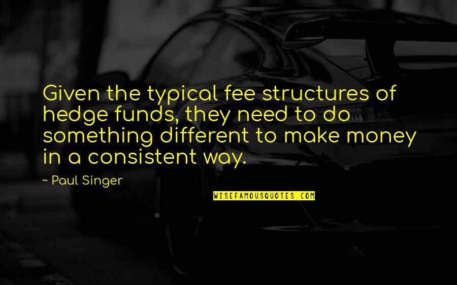 Latrallo Presley Quotes By Paul Singer: Given the typical fee structures of hedge funds, Latrallo Presley Quotes By Paul Singer: Given the typical fee structures of hedge funds,