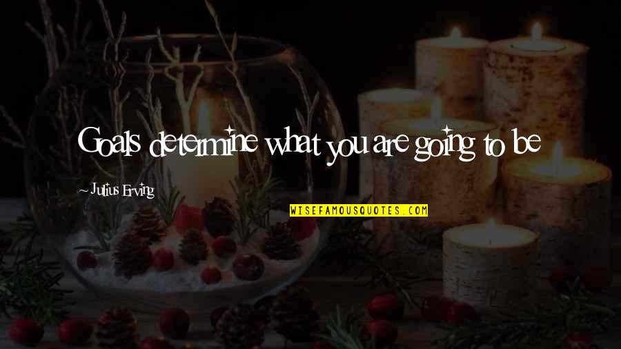Latrisha Johnson Quotes By Julius Erving: Goals determine what you are going to be Latrisha Johnson Quotes By Julius Erving: Goals determine what you are going to be