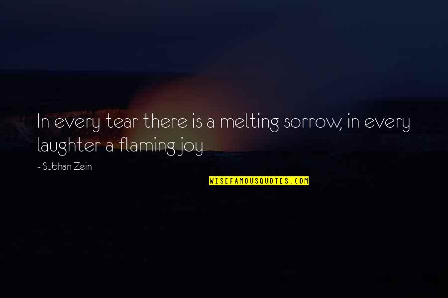 Laughter In Life Quotes By Subhan Zein: In every tear there is a melting sorrow,