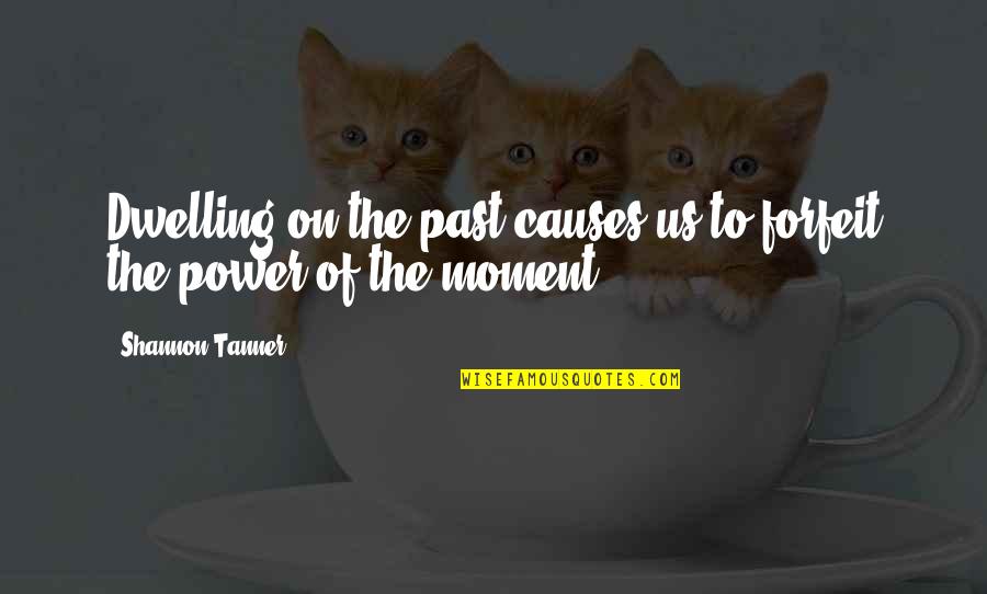 Lauletta Birnbaum Quotes By Shannon Tanner: Dwelling on the past causes us to forfeit Lauletta Birnbaum Quotes By Shannon Tanner: Dwelling on the past causes us to forfeit